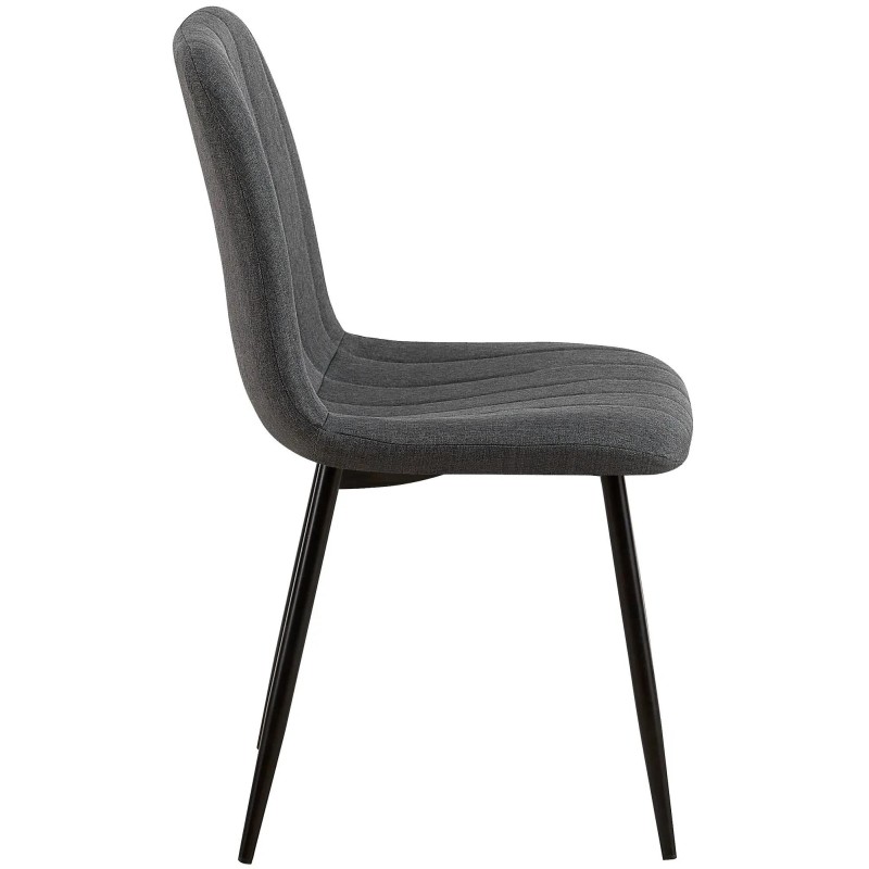 Silla de Confidente DAITONA, Moderna y elegante, en Tela color Negro
