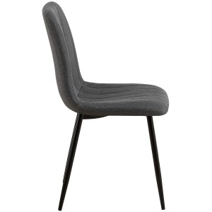 Silla de Confidente DAITONA, Moderna y elegante, en Tela color Negro