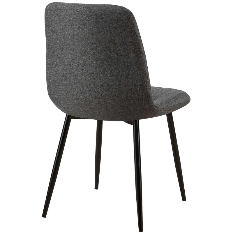 Silla de Confidente DAITONA, Moderna y elegante, en Tela color Negro