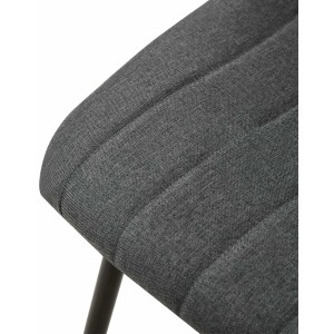 Silla de Confidente DAITONA, Moderna y elegante, en Tela color Negro