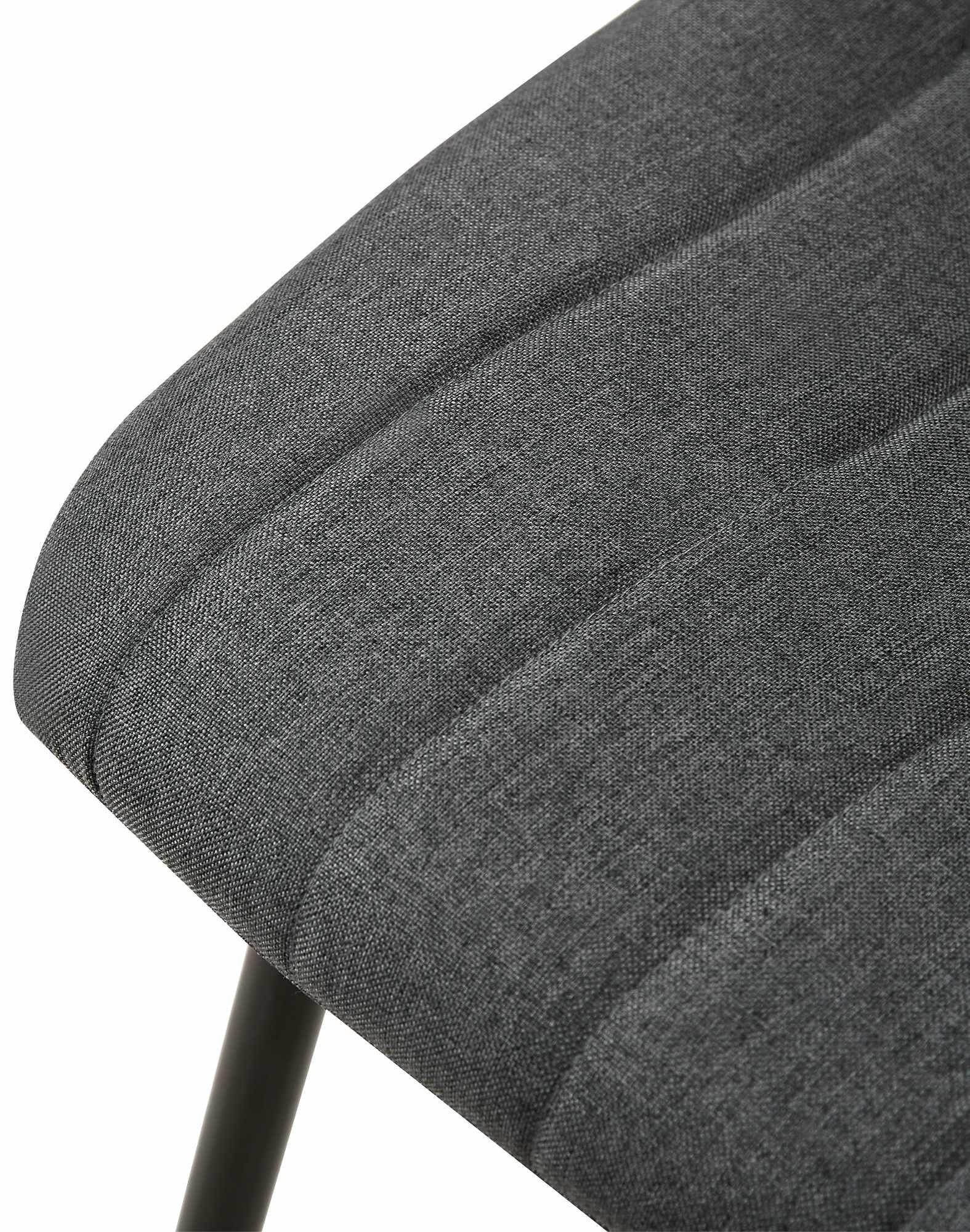 Silla de Confidente DAITONA, Diseño Moderno, Patas Metálicas, en Tela color Negro
