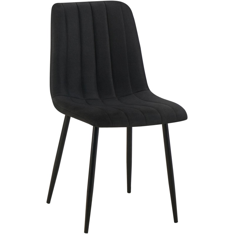 Silla de Confidente DAITONA, Moderna y elegante, en Tela color Negro