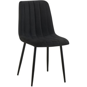 Silla de Confidente DAITONA, Moderna y elegante, en Tela color Negro