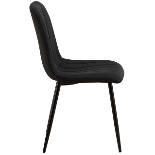 Silla de Confidente DAITONA, Moderna y elegante, en Tela color Negro 2