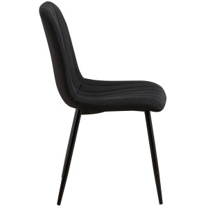 Silla de Confidente DAITONA, Moderna y elegante, en Tela color Negro