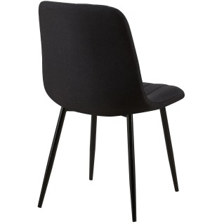 Silla de Confidente DAITONA, Moderna y elegante, en Tela color Negro 2
