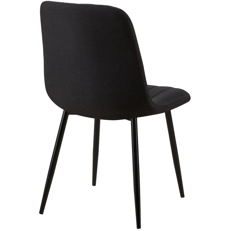 Silla de Confidente DAITONA, Moderna y elegante, en Tela color Negro