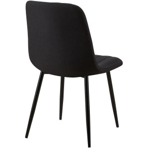 Silla de Confidente DAITONA, Moderna y elegante, en Tela color Negro