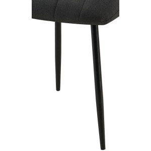 Silla de Confidente DAITONA, Moderna y elegante, en Tela color Negro
