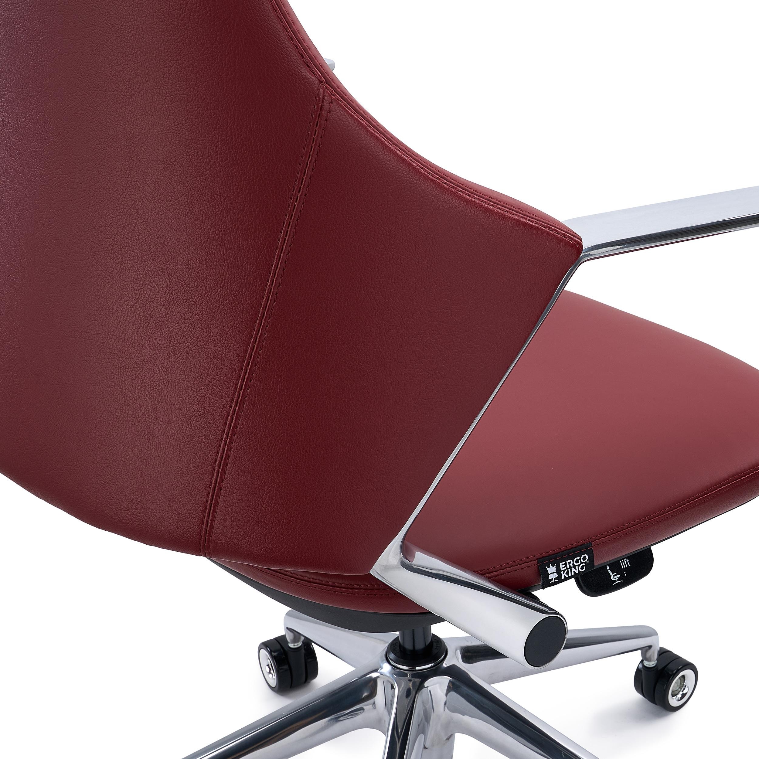 Sillón de Oficina BOHÈME, Diseño 100% Exclusivo, Excelente Calidad, Aluminio y Cuero, Negro