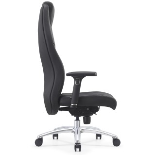 Sillón de Oficina SUITER, Elegante y Cómodo, Cuero Negro 2