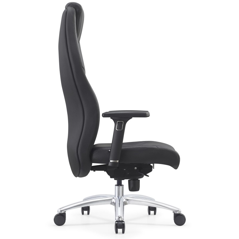 Sillón de Oficina SUITER, Elegante y Cómodo, Cuero Negro