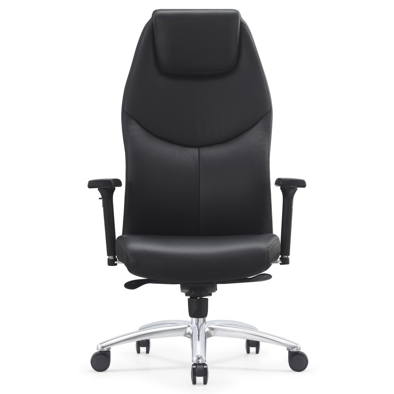 Sillón de Oficina SUITER, Elegante y Cómodo, Cuero Negro