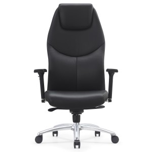 Sillón de Oficina SUITER, Elegante y Cómodo, Cuero Negro