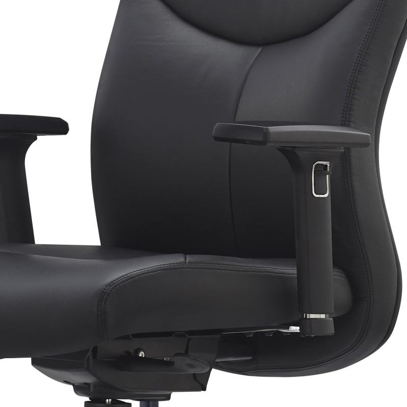 Sillón de Oficina SUITER, Elegante y Cómodo, Cuero Negro