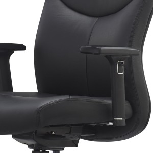 Sillón de Oficina SUITER, Elegante y Cómodo, Cuero Negro