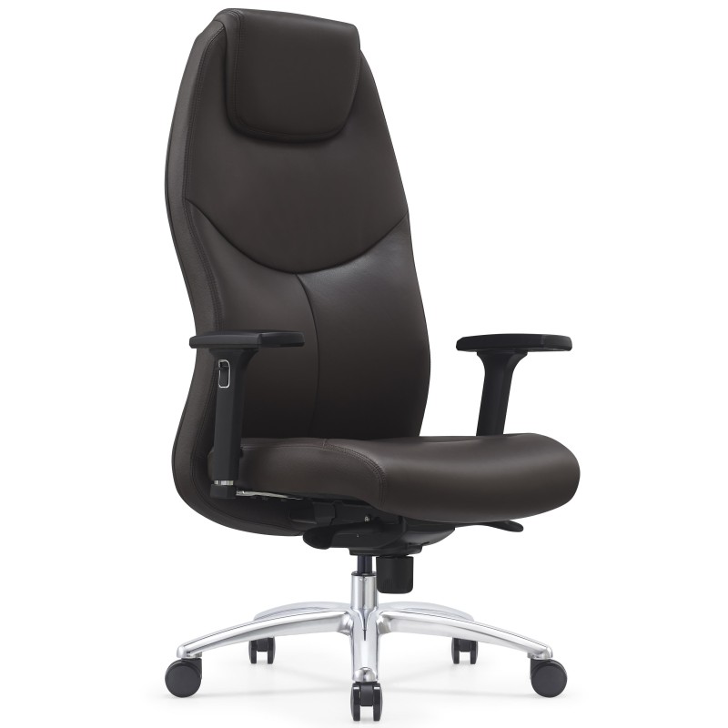 Sillón de Oficina SUITER, Elegante y Cómodo, Cuero Negro