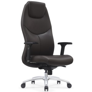 Sillón de Oficina SUITER, Elegante y Cómodo, Cuero Negro