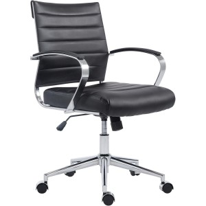 Silla de Oficina EVERY en Piel Sintética color Negro