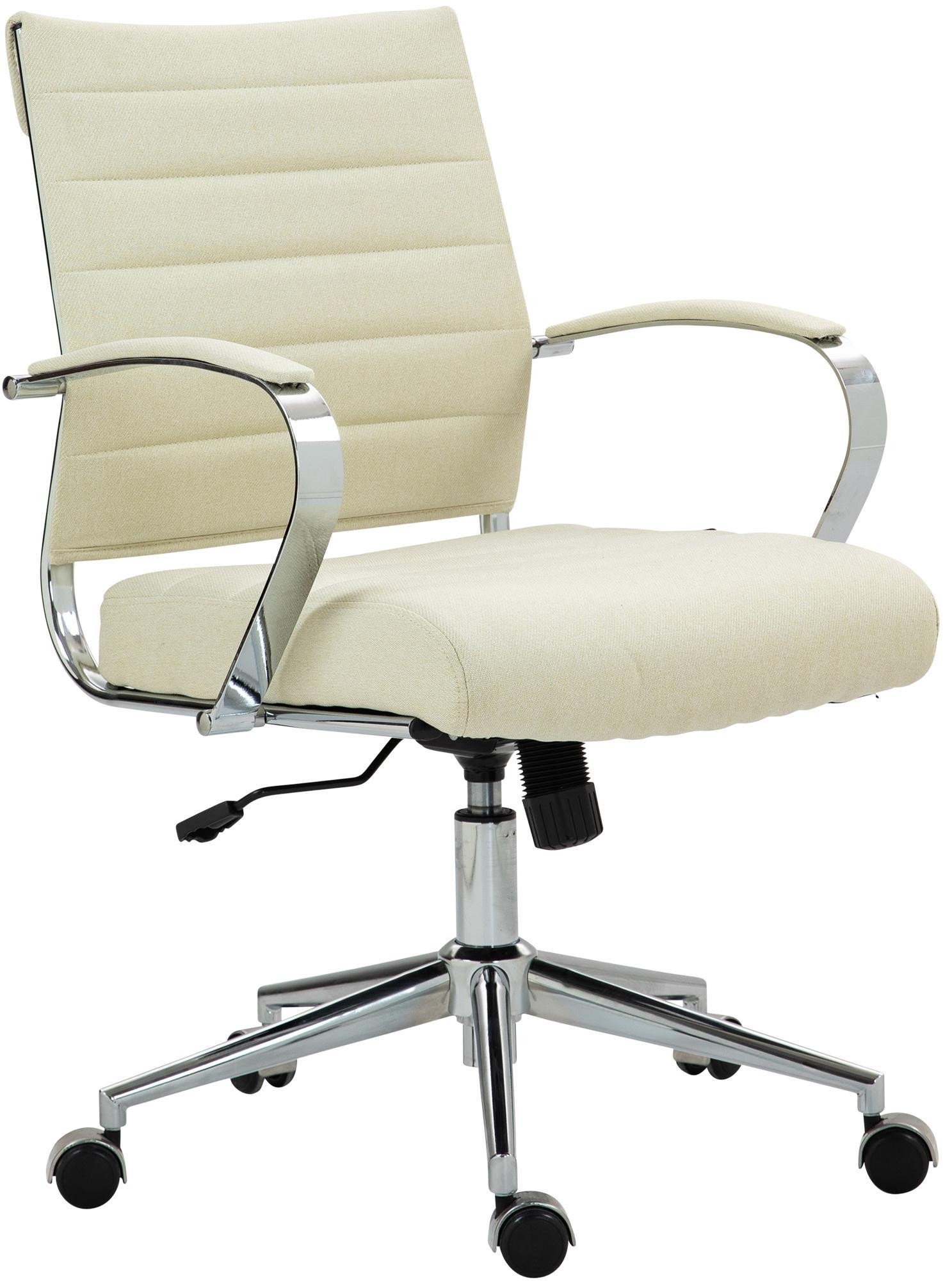 Silla de Oficina EVERY, Diseño Elegante, Estructura Metálica, en Tela color Marrón