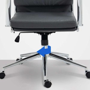 Silla de Oficina TODRA, en Piel, Color Negro