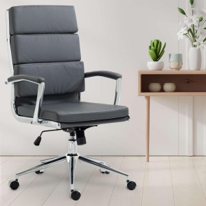 Silla de Oficina TODRA, en Piel, Color Negro