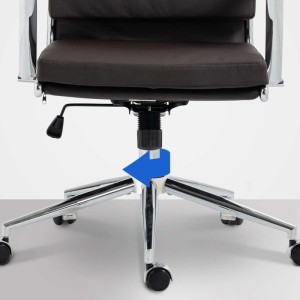 Silla de Oficina TODRA, en Piel, Color Negro