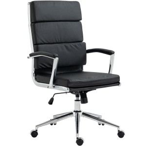 Silla de Oficina TODRA, en Piel, Color Negro