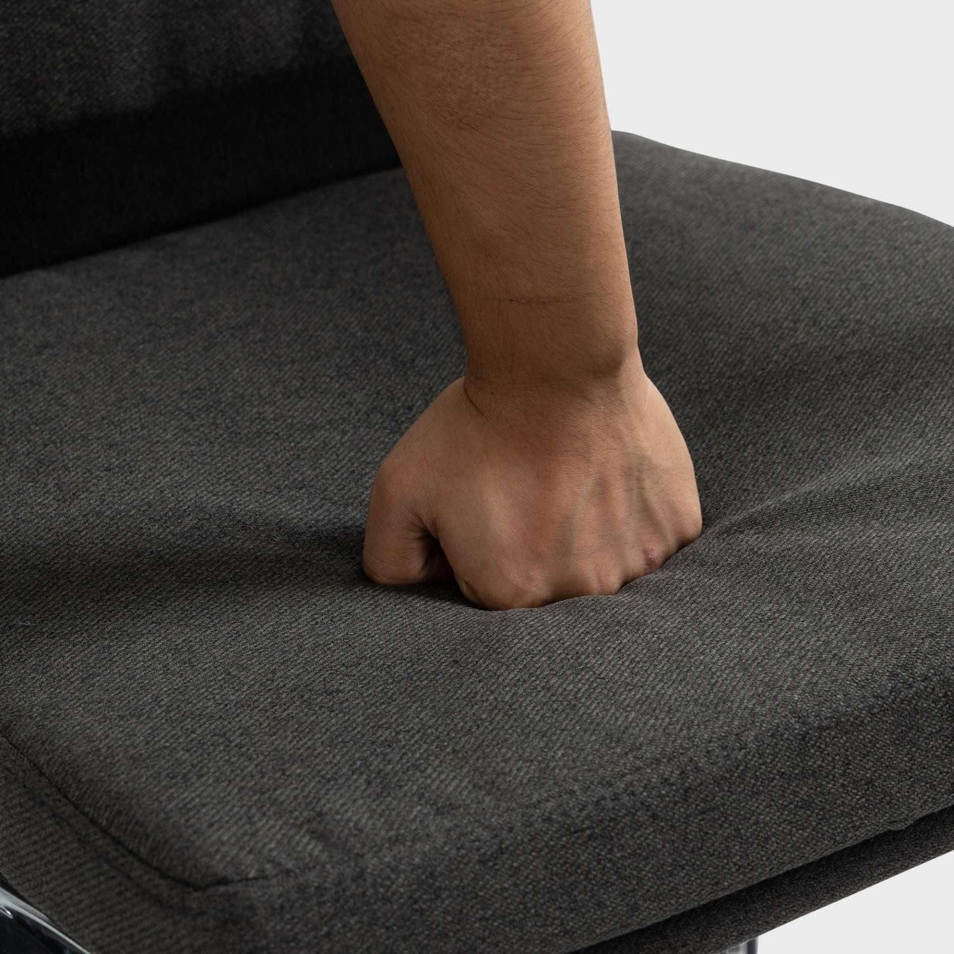 Silla de Oficina TODRA TELA, Elegante Diseño Clásico, Muy Confortable, en Gris Oscuro