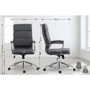 Silla de Oficina TODRA, en Tela, Color Gris oscuro