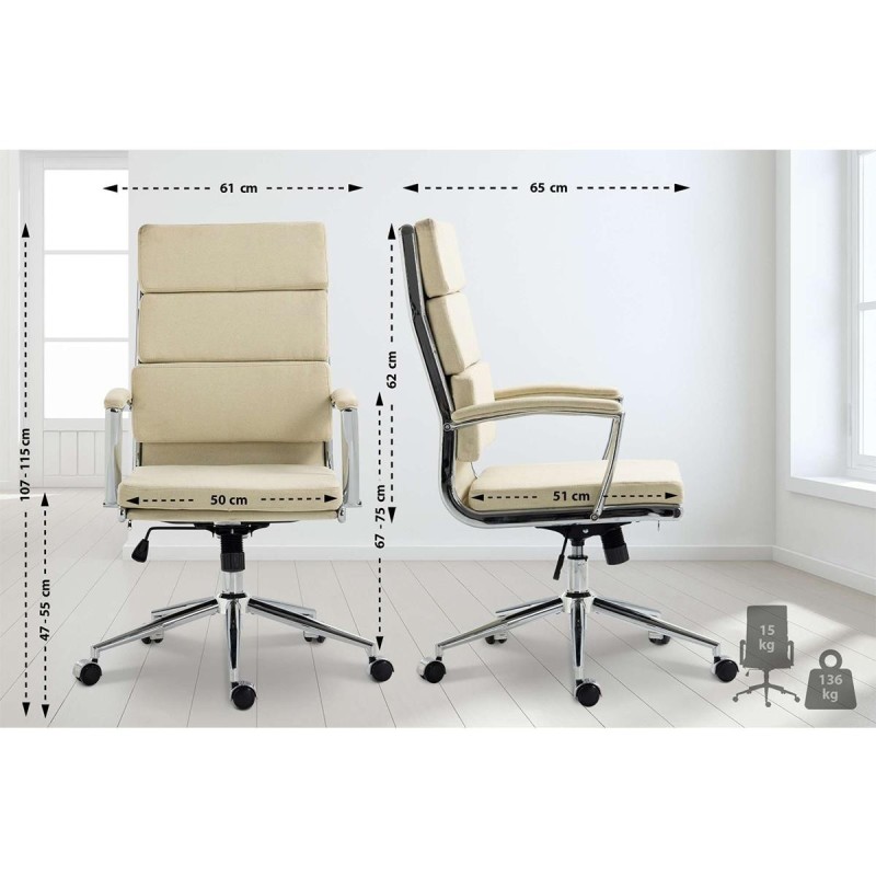 Silla de Oficina TODRA, en Tela, Color Gris oscuro