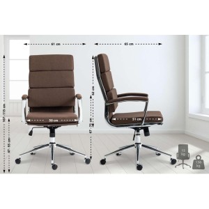 Silla de Oficina TODRA, en Tela, Color Gris oscuro