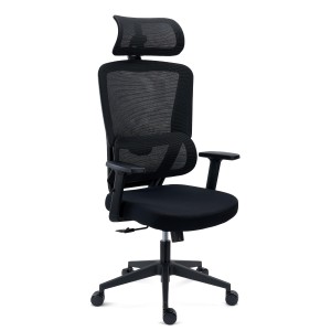 Silla Ergonómica SUPRA, Reposacabezas, Negro