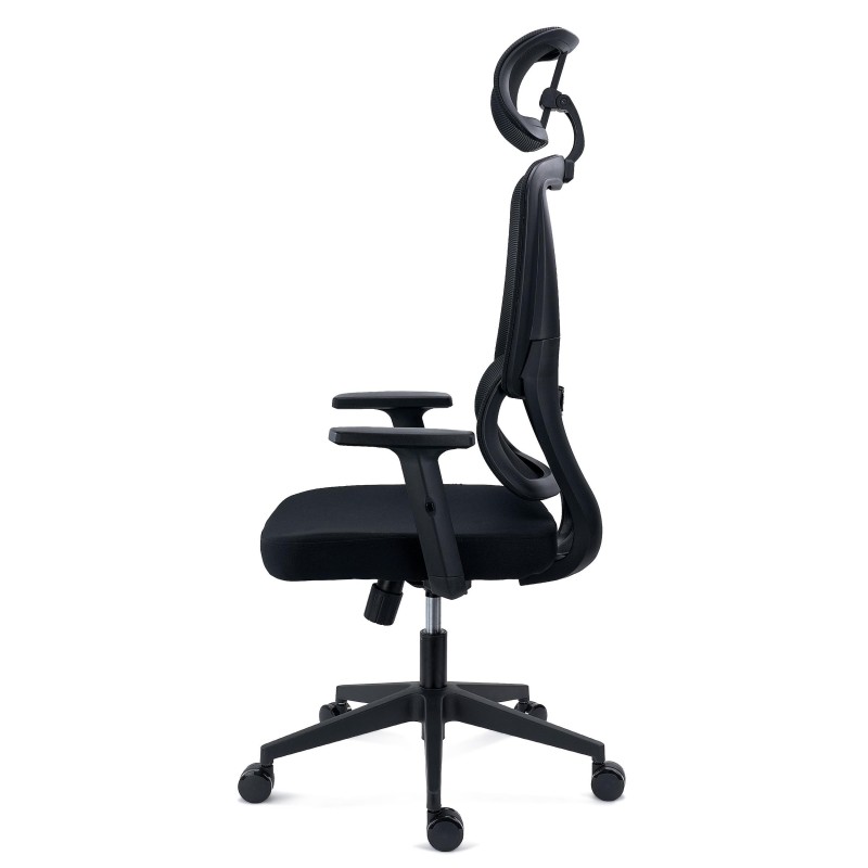 Silla Ergonómica SUPRA, Reposacabezas, Negro