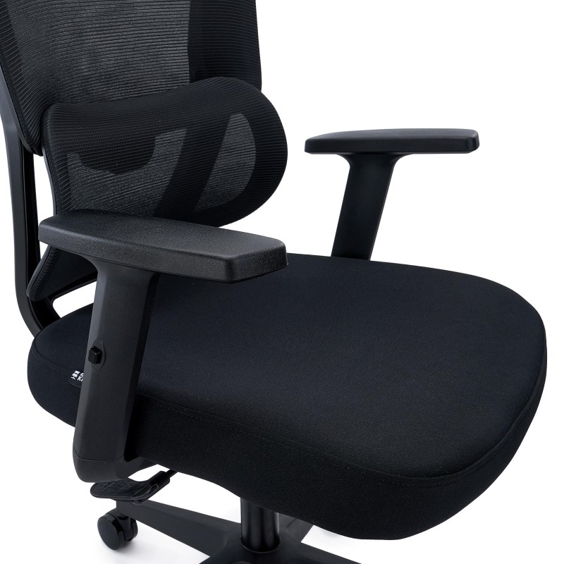 Silla Ergonómica SUPRA, Reposacabezas, Negro