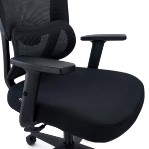 Silla Ergonómica SUPRA, Reposacabezas, Negro