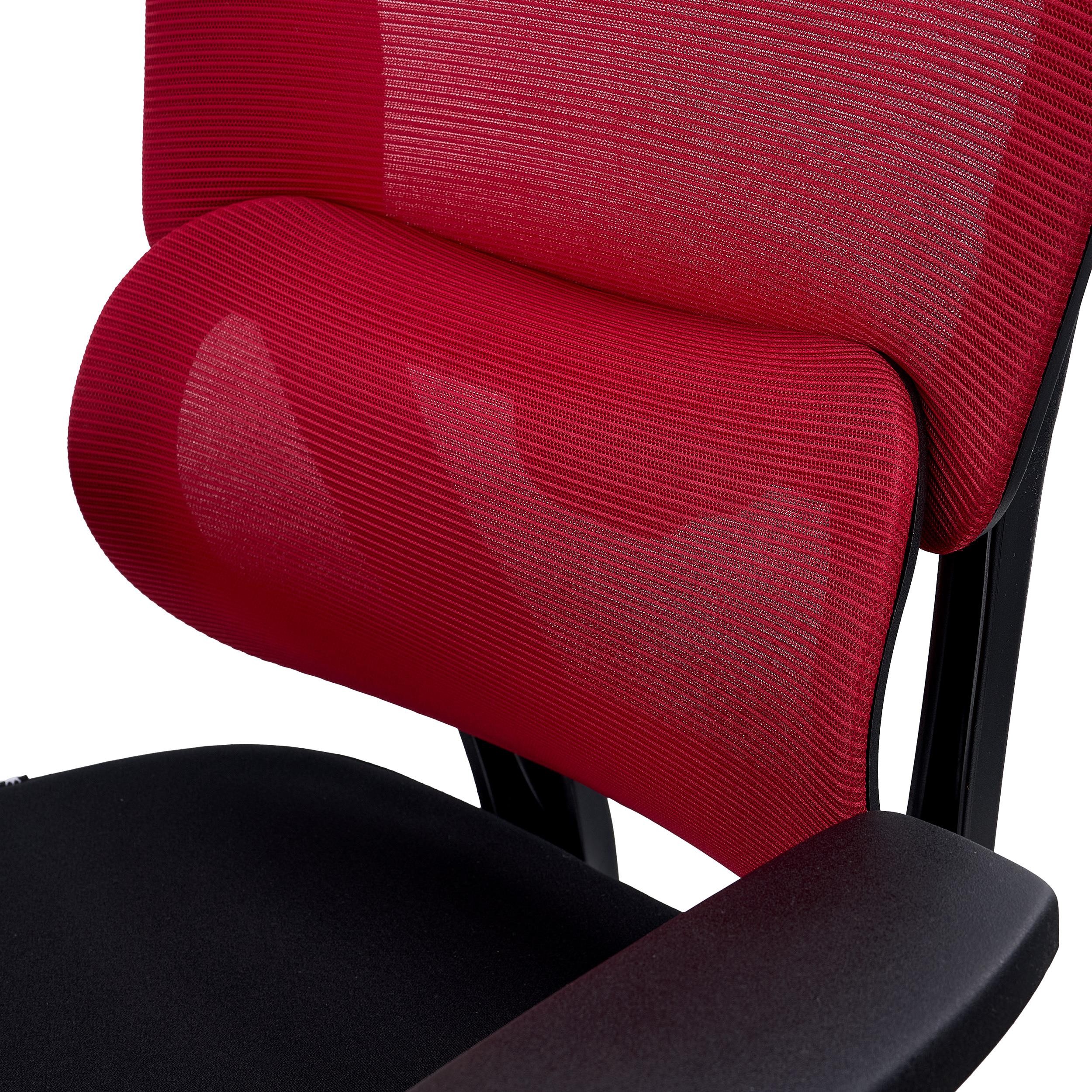 Silla Ergonómica SUPRA, Reposacabezas, Soporte Lumbar Adaptable, Uso 8H, Tela y Malla, Negro