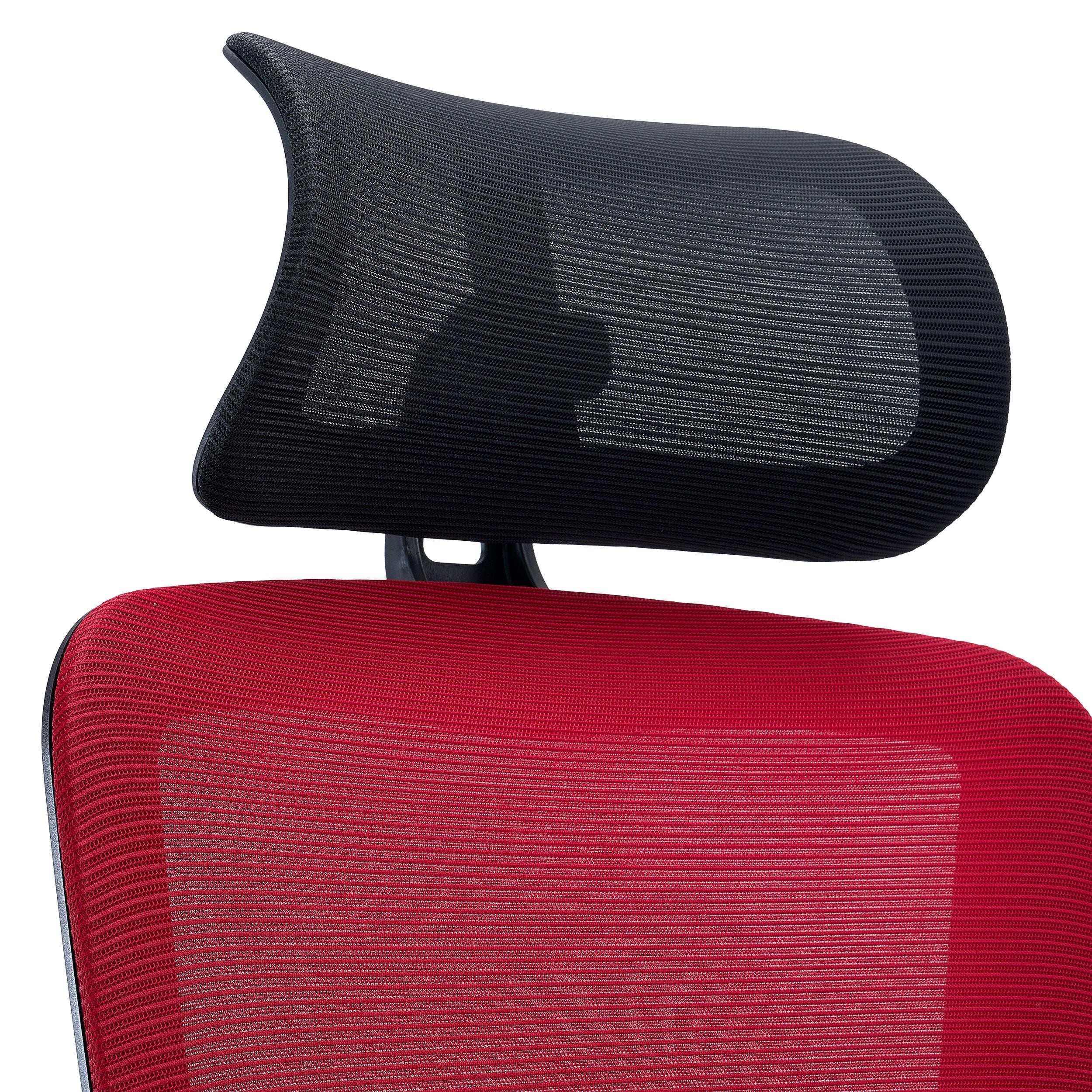 Silla Ergonómica SUPRA, Reposacabezas, Soporte Lumbar Adaptable, Uso 8H, Tela y Malla, Negro