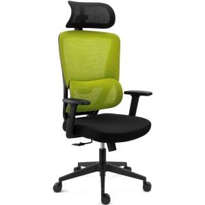 Silla Ergonómica SUPRA, Reposacabezas, Negro
