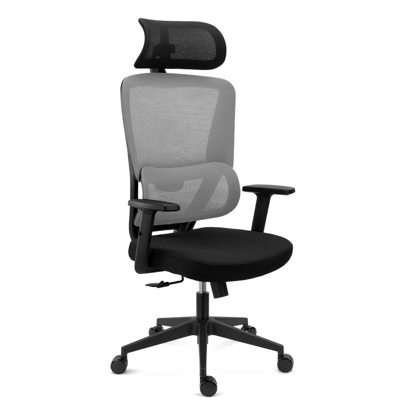 Silla Ergonómica SUPRA, Reposacabezas, Negro
