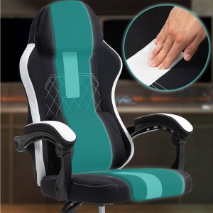 Silla Gaming VENOM, Reclinable, con Cojines Lumbar y Cervical, en Tela Negra
