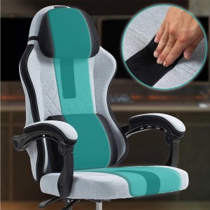 Silla Gaming VENOM, Reclinable, con Cojines Lumbar y Cervical, en Tela Negra