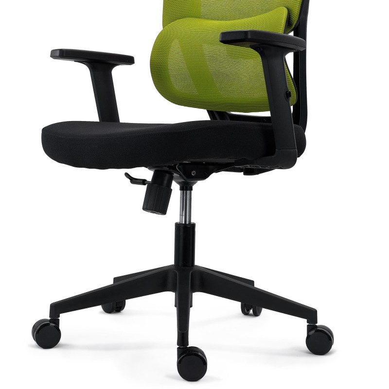 Silla Ergonómica SUPRA, Soporte Lumbar Adaptativo, Negro