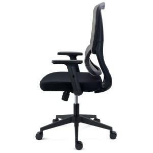 Silla Ergonómica SUPRA, Soporte Lumbar Adaptativo, Negro