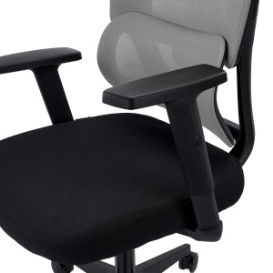Silla Ergonómica SUPRA, Soporte Lumbar Adaptativo, Negro