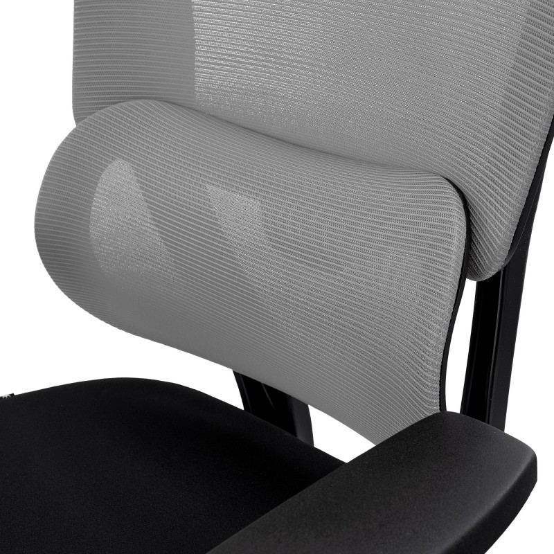 Silla Ergonómica SUPRA, Soporte Lumbar Adaptativo, Negro