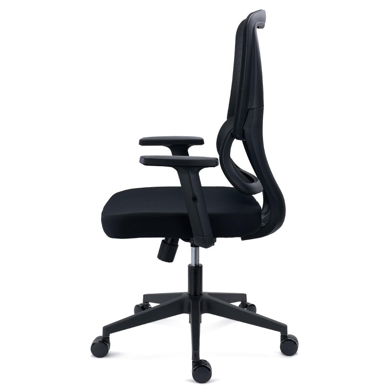 Silla Ergonómica SUPRA, Soporte Lumbar Adaptativo, Negro