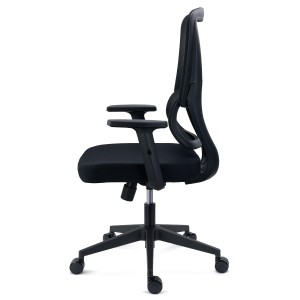 Silla Ergonómica SUPRA, Soporte Lumbar Adaptativo, Negro