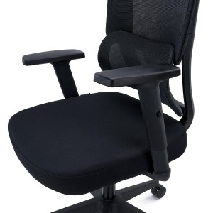 Silla Ergonómica SUPRA, Soporte Lumbar Adaptativo, Negro