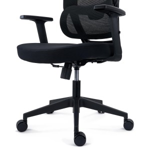 Silla Ergonómica SUPRA, Soporte Lumbar Adaptativo, Negro